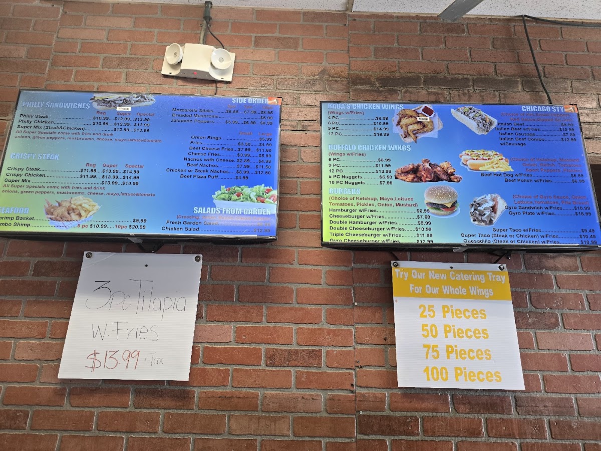 Baba's Steak & Lemonade Menu - Image 1